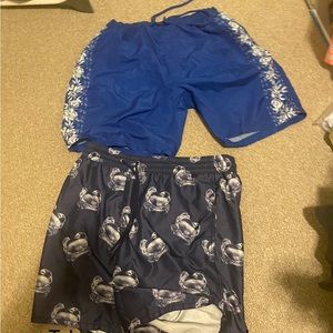 Two pair of swim trunks $9 each or both for $15